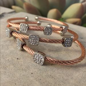 Rose Gold Cable Bangle